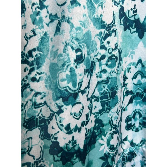 Vintage Linea Dontella Green Blur Floral Robe Lightweight L/XL - Picture 6 of 8